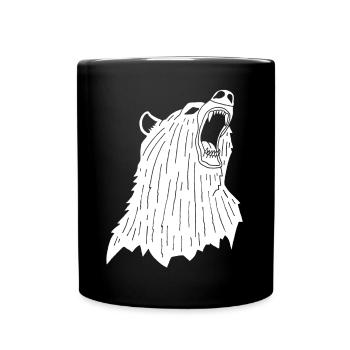 Angry Polar Bear - Full Colour Mug - black - Front