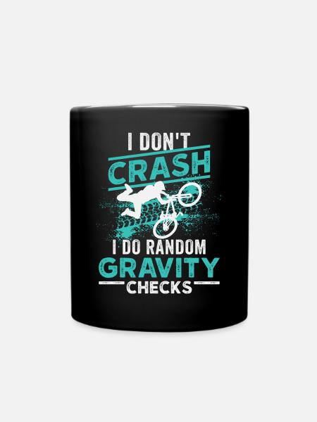 Mountain Biking MTB Downhill Mountain Biker - Full Colour Mug - black
