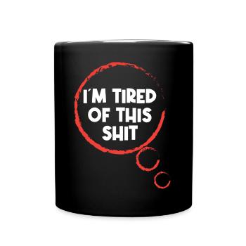 Gleichgültig Stateent Egal Ist Mir Wurscht - Tasse einfarbig - Schwarz - Vorne