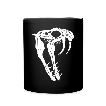 Crâne de serpent - Mug uni - noir - Devant