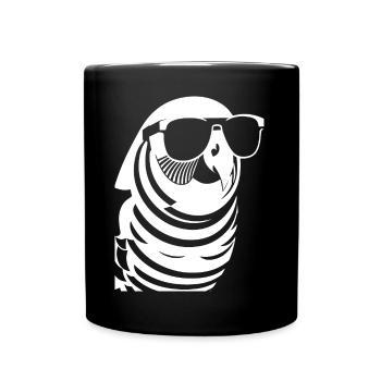 Lustiger Vogel mit Sonnenbrille Cool Bourke's Parak - Tasse einfarbig - Schwarz - Vorne