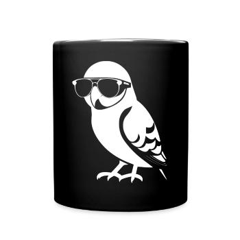 Lustiger Vogel mit Sonnenbrille Cool Bourke's Parak - Tasse einfarbig - Schwarz - Vorne