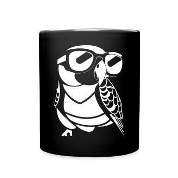Lustiger Vogel mit Sonnenbrille Cool Bourke's Parak - Tasse einfarbig - Schwarz - Vorne