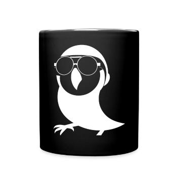 Lustiger Vogel mit Sonnenbrille Cool Bourke's Parak - Tasse einfarbig - Schwarz - Vorne