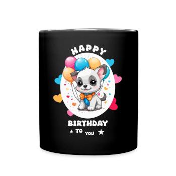 Bon anniversaire - Mug uni - noir - Devant
