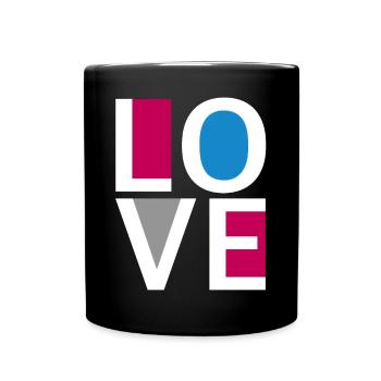 Love | Relationship, Romantic, Valentine's Day - Full Colour Mug - black - Front