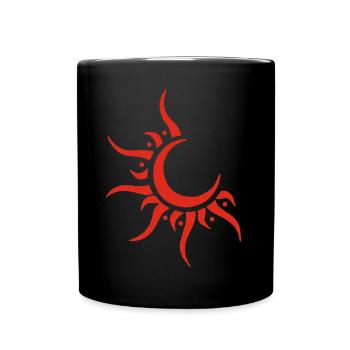 Red Sun and Moon - Full Colour Mug - black - Front