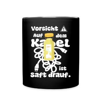 Lustiger Elektriker Spruch - Tasse einfarbig - Schwarz - Vorne