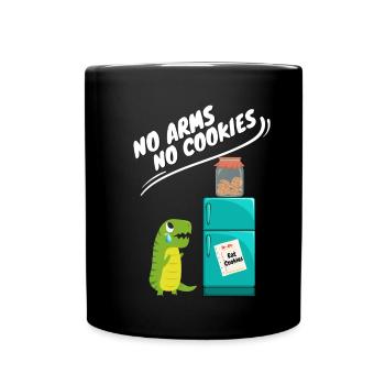 No arms, no cookies, funny dino - Full Colour Mug - black - Front
