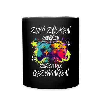 Farbenfroher Controller Gaming Print Pro Gamer - Tasse einfarbig - Schwarz - Vorne