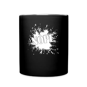 Nope - Tasse einfarbig - Schwarz - Vorne