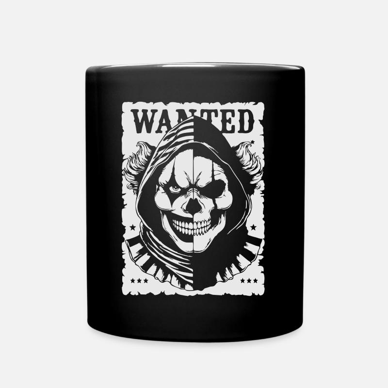Gesuchter Schädel Hoodie Poster - Tasse einfarbig - Schwarz