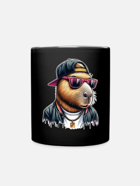 Capybara Cap Sonnebrille Cool - Ensfarvet krus - sort