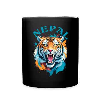 Tigre Du Népal - Mug uni - noir - Devant