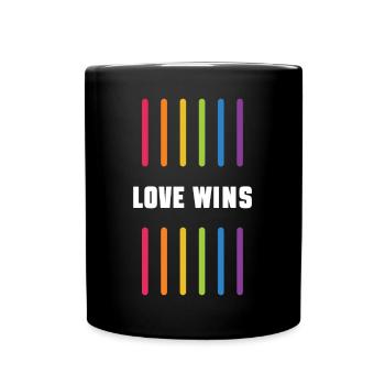 LGBT Pride Month - Love Wins - Full Colour Mug - black - Front