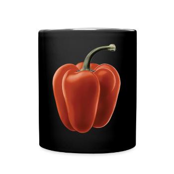 Paprika Geschenk - Tasse einfarbig - Schwarz - Vorne