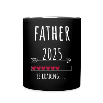 Annonce de la grossesse Future Father 2025 - Mug uni - noir - Devant