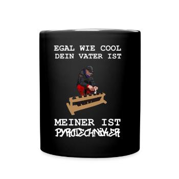 Papa Pyrotechniker - Tasse einfarbig - Schwarz - Vorne