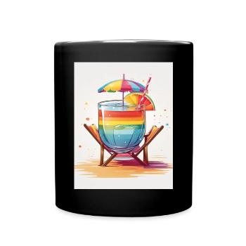 Rainbow Cocktail - Full Colour Mug - black - Front