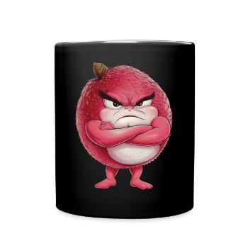 Litschi - Tasse einfarbig - Schwarz - Vorne