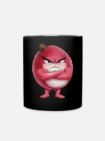 Litschi - Tasse einfarbig - Schwarz