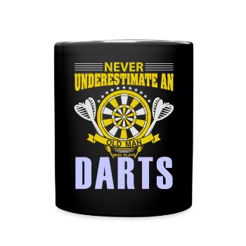 Darts Player Steeldart Funny Dart 180 Darts - Full Colour Mug - black - Front