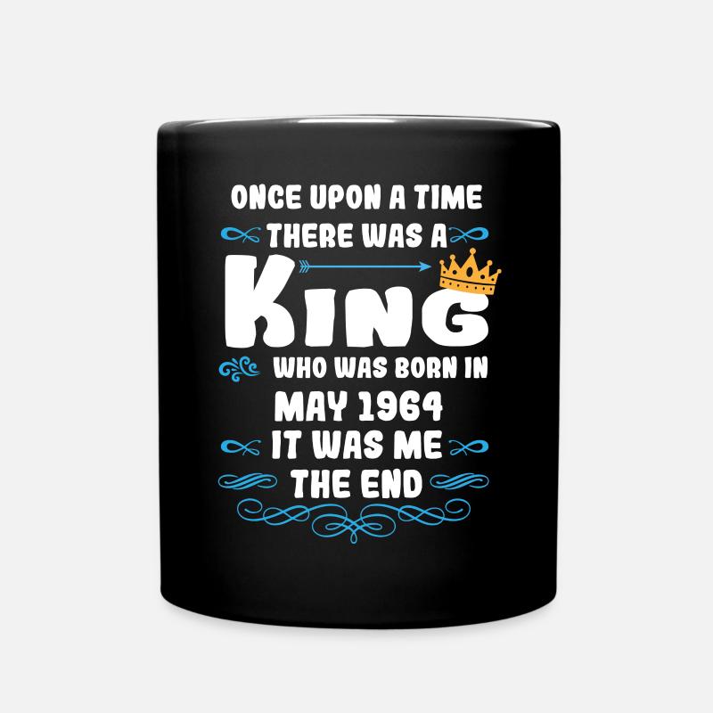 Es war einmal ein König. Mai 1964 Geburtstag - Tasse einfarbig - Schwarz