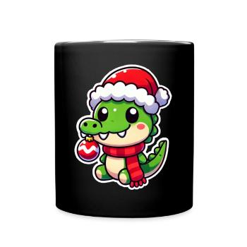 Jolly Crocodile Claus - Tasse einfarbig - Schwarz - Vorne