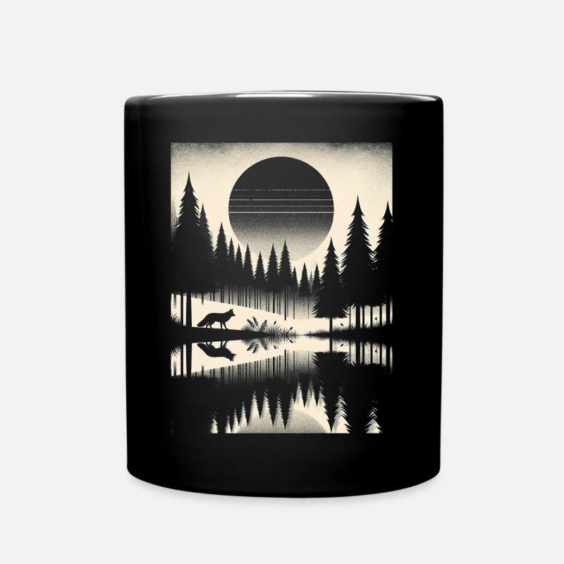 FUCHS IM WALD - Tasse einfarbig - Schwarz