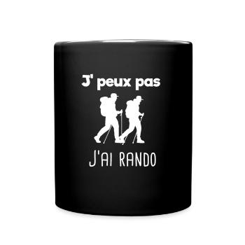 Je peux pas j'ai randonnée - Mug uni - noir - Devant