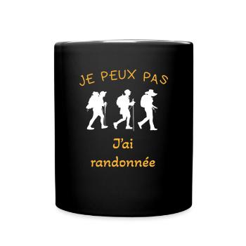 Wanderwanderer Geschenkidee - Tasse einfarbig - Schwarz - Vorne