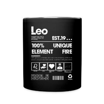 Leo Zodiac - Full Colour Mug - black - Front