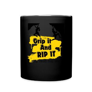Rip It - Boulder Climbing - Full Colour Mug - black - Front