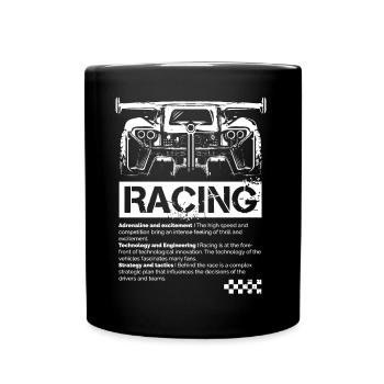 Formule de course Tuning Voiture de course Tuner Logo de voiture - Mug uni - noir - Devant