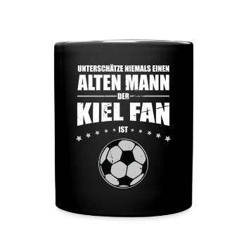 Alter Mann - Kiel Fan | Retro Vintage Design - Tasse einfarbig - Schwarz - Vorne