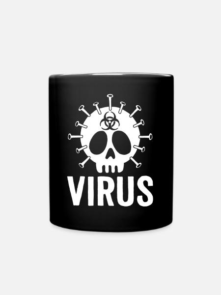Crâne de virus - Mug uni - noir