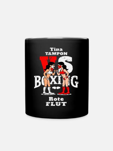 Frauenboxen - Tasse einfarbig - Schwarz