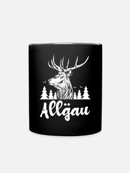 Allgäu - Tasse einfarbig - Schwarz