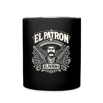 El Patron Sombrero Gangster Graphic - Full Colour Mug - black - Front
