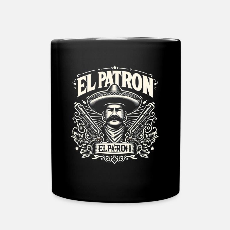 El Patron Sombrero-Gangster Grafik - Tasse einfarbig - Schwarz