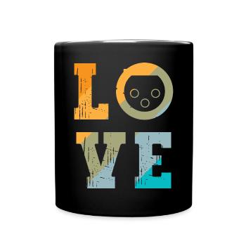 Tontechniker Liebe XLR Anschluss Toningenieur - Tasse einfarbig - Schwarz - Vorne