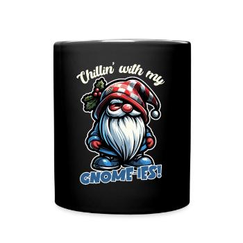 Chillin' avec My Gnomies Conception de nain de Noël - Mug uni - noir - Devant