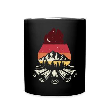 Feu de camp Sunset Pines - Mug uni - noir - Devant