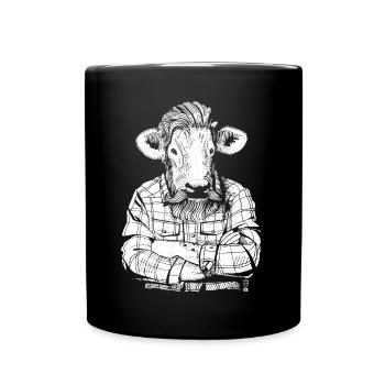 Mister Beef (weiße Version) - Tasse einfarbig - Schwarz - Vorne