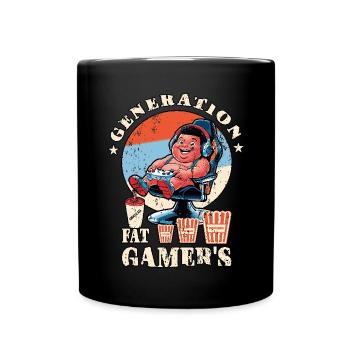 Fat Gamer Kids - Full Colour Mug - black - Front
