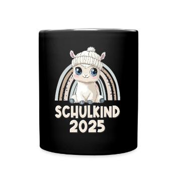 School Child 2025 Alpaca School Enrollment School Student - Full Colour Mug - black - Front