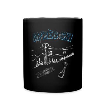 Chandail après-ski unisexe cool, après-ski - Mug uni - noir - Devant