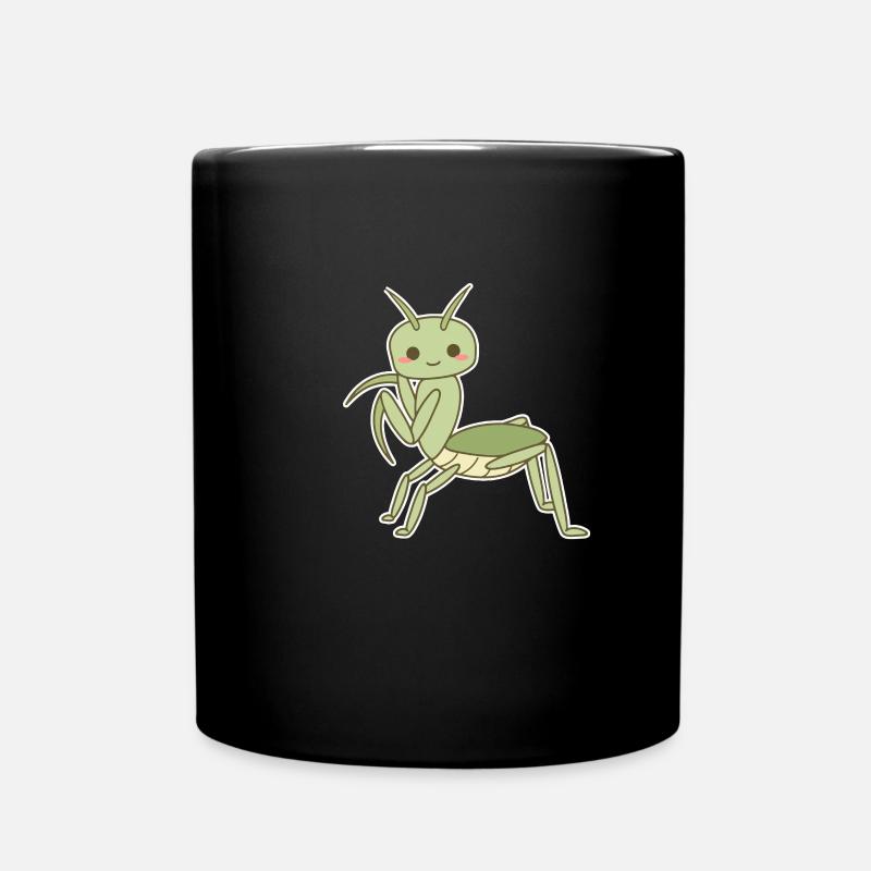Elegant Praying Mantis - Full Colour Mug - black