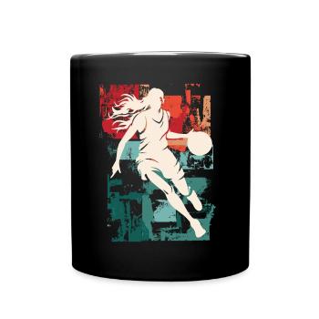 basket-ball femme basketteur joueur de basket-ball - Mug uni - noir - Devant