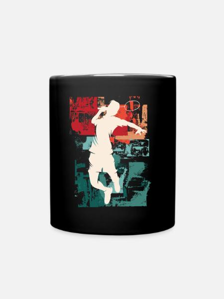 Badminton Badminton Sport Player Vintage Retro - Mug uni - noir